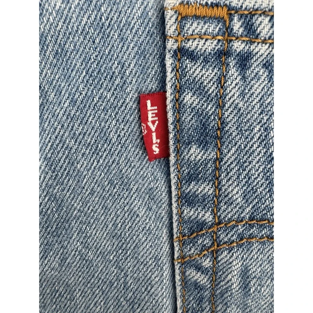Levi's Wedgie Women's High Rise Cut Off Blue Denim Shorts Button Fly Size 26W